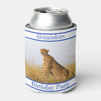 Rafraîchisseur Pour Canette Accessoire de fête d'anniversaire Cheetah personna