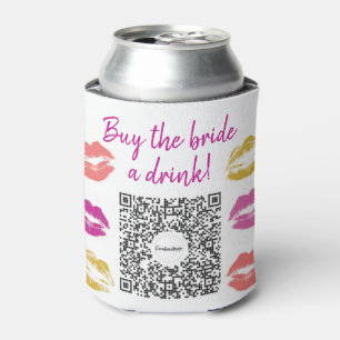 Rafraîchisseur Pour Canette Acheter un verre à la mariée Code QR Enterrement d