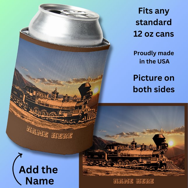 Rafraîchisseur Pour Canette Ajouter un nom Personnaliser Steam Train CPRR 229 (Créateur téléchargé)
