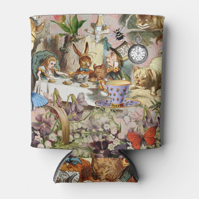 Rafraîchisseur Pour Canette Alice in Wonderland tea party characters (Devant)