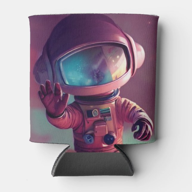 Rafraîchisseur Pour Canette Alien rose minuscule (Devant)