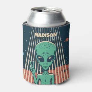 Rafraîchisseur Pour Canette Alien UFO de nom personnalisé