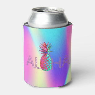 Rafraîchisseur Pour Canette Aloha Hawaïen Ombre Holographique Ananas