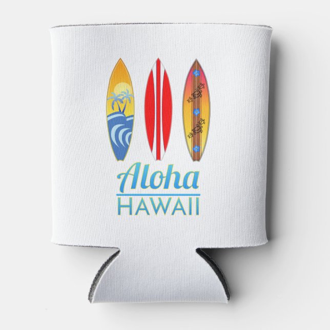 Rafraîchisseur Pour Canette Aloha Hawaii Surf boards (Devant)