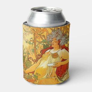 Rafraîchisseur Pour Canette Alphonse Mucha Art Nouveau Automne
