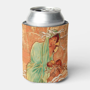 Rafraîchisseur Pour Canette Alphonse Mucha Art Nouveau Hiver
