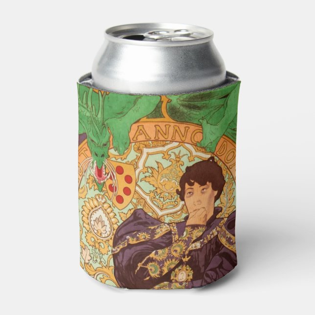 Rafraîchisseur Pour Canette Alphonse Mucha Prince et Dragon (Can devant)