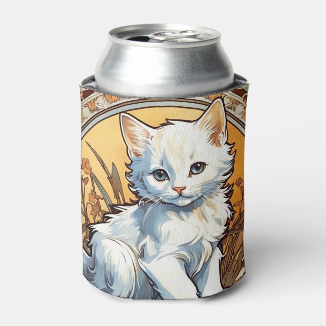 Rafraîchisseur Pour Canette Alphonse Mucha Style Chat (Can devant)