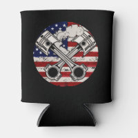 American Flag Piston Muscle Voiture Patriotique Vi