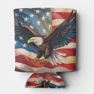 Rafraîchisseur Pour Canette American Flag with Bald Eagle