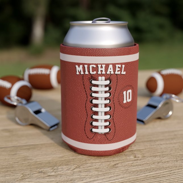 Rafraîchisseur Pour Canette American Football Nom Anniversaire Fête Can Cooler (Créateur téléchargé)
