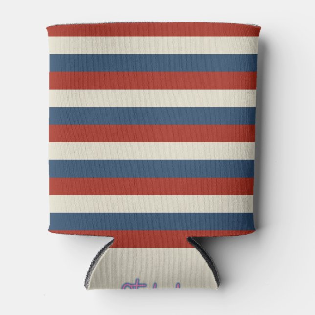 Rafraîchisseur Pour Canette Americana Stripes - Patriotic Beverage Cooler (Devant)
