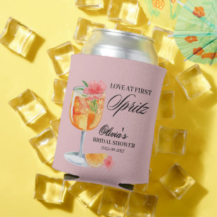 Rafraîchisseur Pour Canette Amour au premier Spritz Shower nuptial Rose poudré