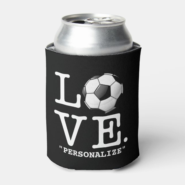 Rafraîchisseur Pour Canette Amour Pour Le Football Glossy Soccer Ball (Can devant)