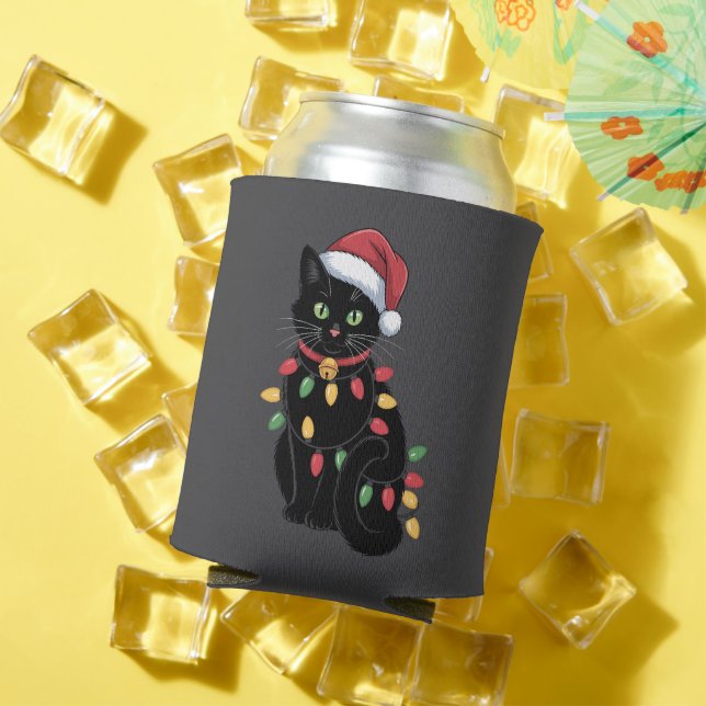 Rafraîchisseur Pour Canette Amoureux des chats noir Noël Kitten Cadeau Chat Ma (Été in situ)