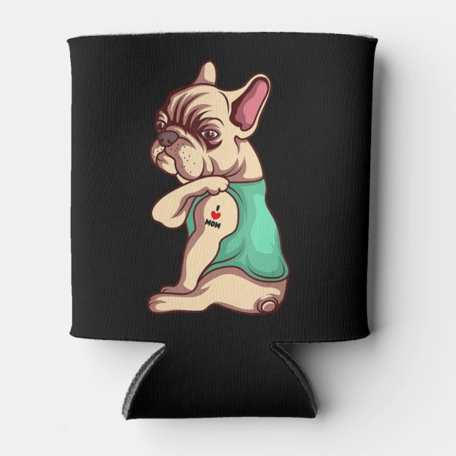 Rafraîchisseur Pour Canette Amoureux des chiens | Cool Français Bulldog I Love (Devant)