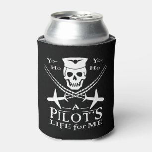 Rafraîchisseur Pour Canette Amusant avion-pilote à crâne Pirate Humour Pers