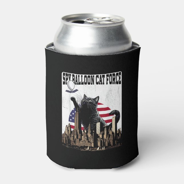 Rafraîchisseur Pour Canette Amusant chat Spy Balloon (Can devant)