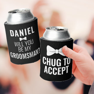 Rafraîchisseur Pour Canette Amusante Groomsman Mariage Bro Proposition Bière n