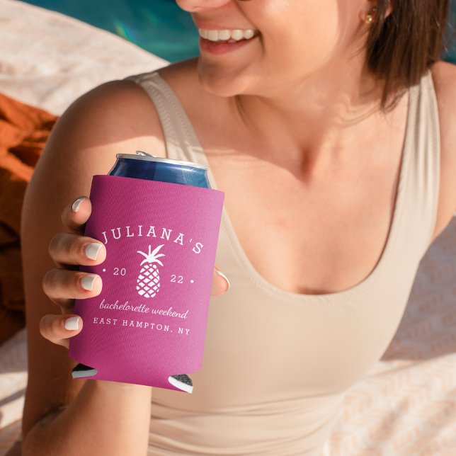 Rafraîchisseur Pour Canette Ananas de la fête de bachelorette | Personnalisé (Créateur téléchargé)