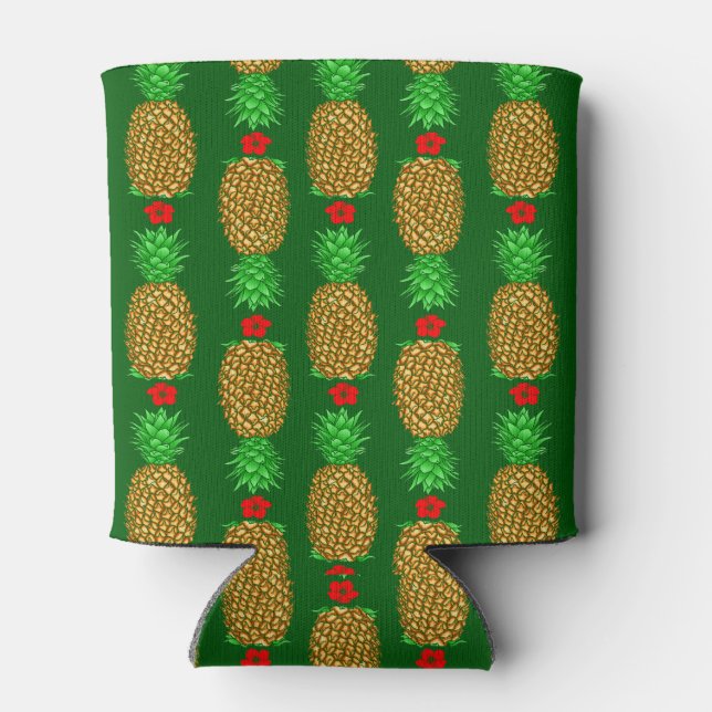 Rafraîchisseur Pour Canette Ananas de Noël Tropical Noël chaud Noël Gre (Dos)