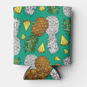 Rafraîchisseur Pour Canette Ananas tropical : Vintage vert.