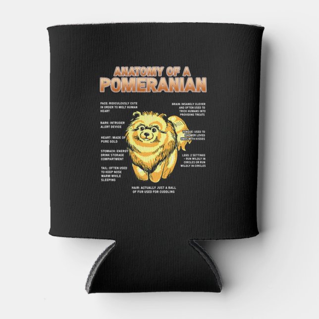 Rafraîchisseur Pour Canette Anatomie d'un Poméranien (Devant)