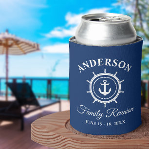 Rafraîchisseur Pour Canette Ancre nautique Helm Famille Réunion Marine Bleu