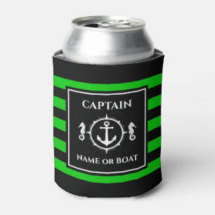 Rafraîchisseur Pour Canette Ancre nautique Nom du capitaine ou chaux de bateau