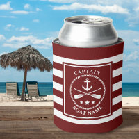 Ancre nautique Oar Captain Boat Name Red Stripe