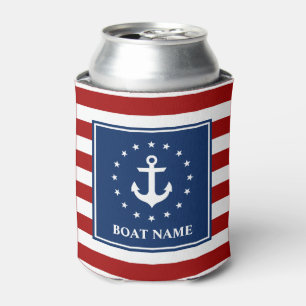Rafraîchisseur Pour Canette Ancre nautique Stried Nom du bateau RWB Étoiles