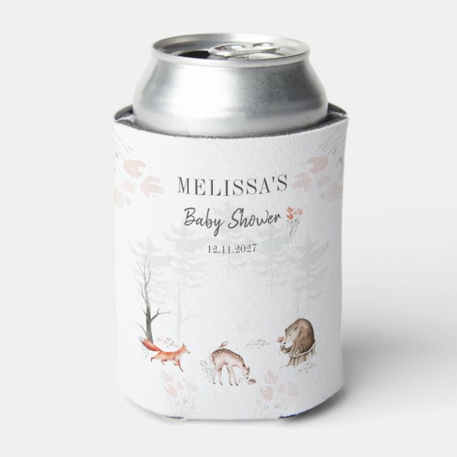 Rafraîchisseur Pour Canette Animaux mignons de la forêt Fête bébé (Can devant)