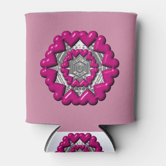 Rafraîchisseur Pour Canette Anneau des Coeurs Valentine (Devant)