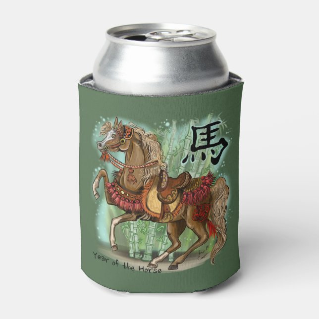 Rafraîchisseur Pour Canette Année du cheval chinois Zodiac (Can devant)