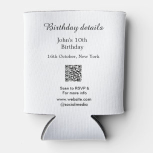 Rafraîchisseur Pour Canette Anniversaire détails 10e anniversaire balayage QR