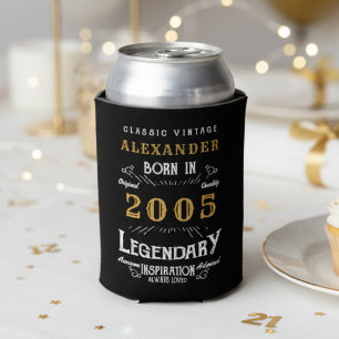 Rafraîchisseur Pour Canette Anniversaire personnalisé 21 ans 2005 Vintage Lége
