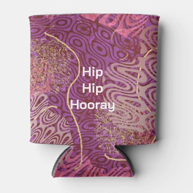 Rafraîchisseur Pour Canette Any Age Hip Hip Hooray Party (Devant)