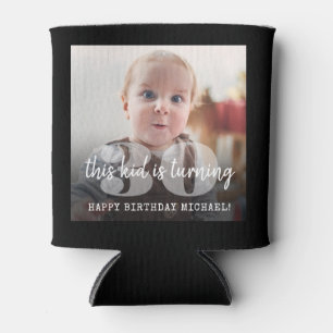 Rafraîchisseur Pour Canette ANY Anniversaire "Cet Enfant" Simple Moderne 2 Pho