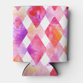 Rafraîchisseur Pour Canette Aquarelle Abstraite : Peint À La Main Sans Couleur