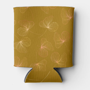 Rafraîchisseur Pour Canette Aquarelle d'automne : Motif Feuille rayonnant.