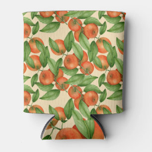 Rafraîchisseur Pour Canette Aquarelle de mandarine, motif de fruits sans soudu