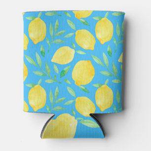 Rafraîchisseur Pour Canette Aquarelle Esquisse Citrons Conception transparente