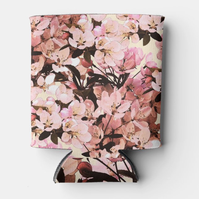 Rafraîchisseur Pour Canette Aquarelle Floral Design (Devant)