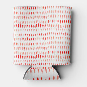 Rafraîchisseur Pour Canette Aquarelle lineart : motif gris rouge.