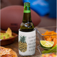 Aquarelle moderne ananas et citation amusante posi