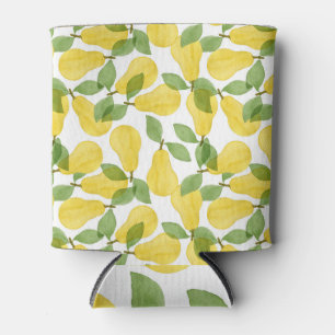 Rafraîchisseur Pour Canette Aquarelle Poires : Motif peint à la main