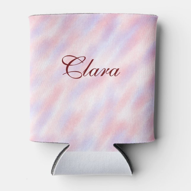 Rafraîchisseur Pour Canette Aquarelle rose rouge marron abstrait ajouter namep (Devant)