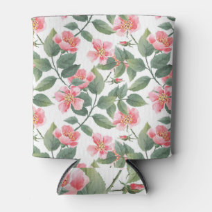 Rafraîchisseur Pour Canette Aquarelle Rose sauvage Floral sans joint