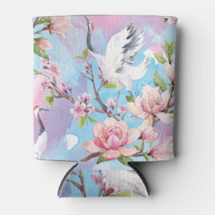 Rafraîchisseur Pour Canette Aquarelle Rouge Motif japonais
