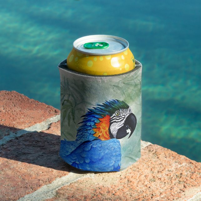 Rafraîchisseur Pour Canette Ara bleu et or (Piscine in situ)